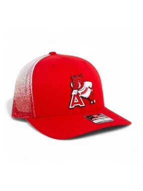Arkansas Razorbacks- Leaning A 3D Snapback Hat- Red Fade